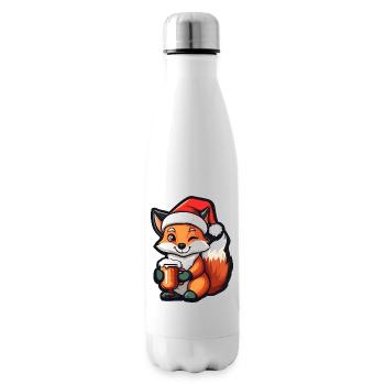 Fuchs Bier Xmas Weihnachten - Isolierflasche - Weiß - Rechts