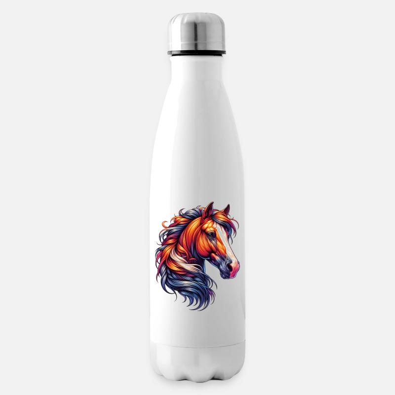 Pferd - Isolierflasche - Weiß