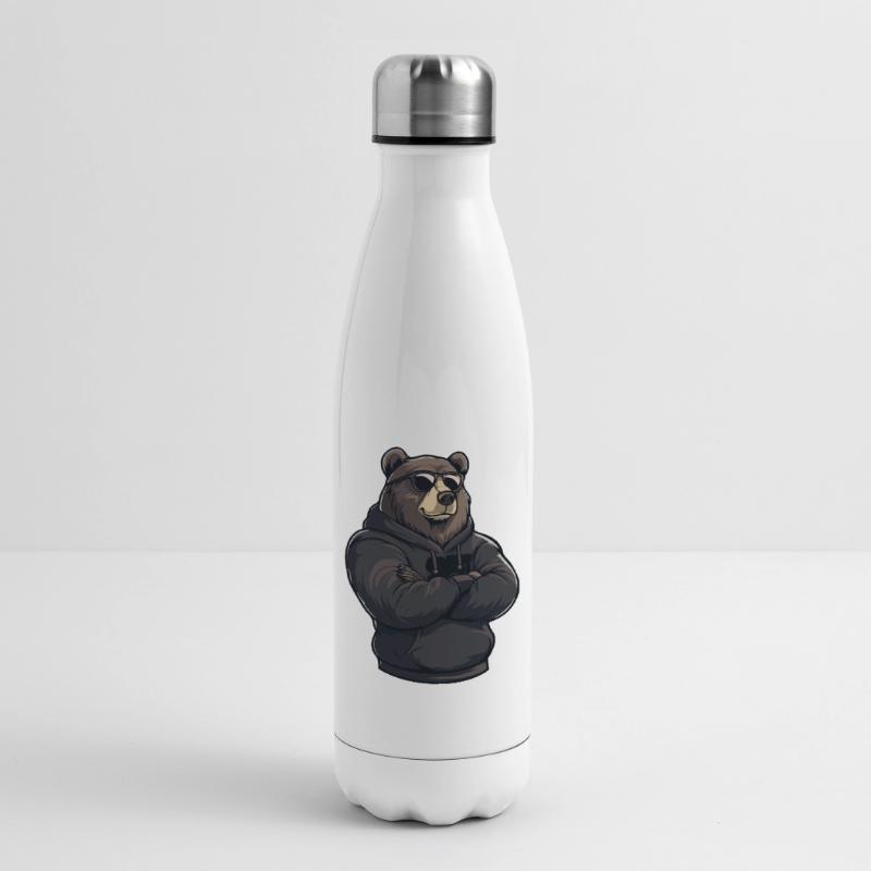 Bear Comic Brown Bear Insulated Water Bottle