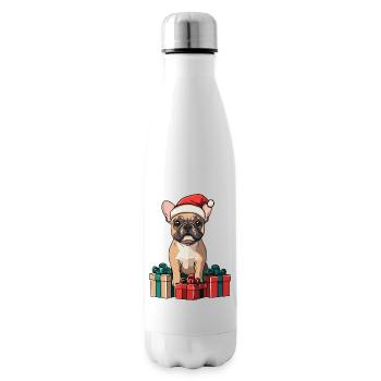 French Bulldog Dog Christmas - Insulated Water Bottle - white - Right