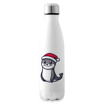 Seal Animal Christmas - Insulated Water Bottle - white - Right