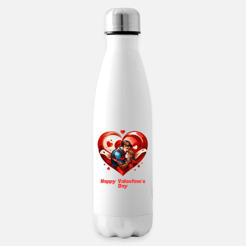 Alles Gute zum Valentinstag - Isolierflasche - Weiß