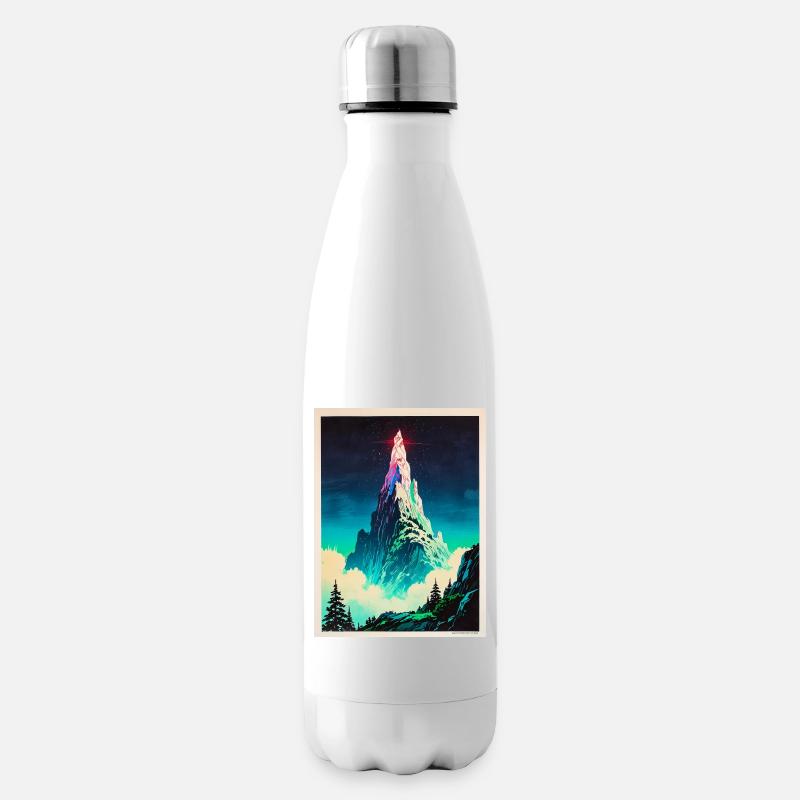 A Beacon Above the Clouds - Insulated Water Bottle - white