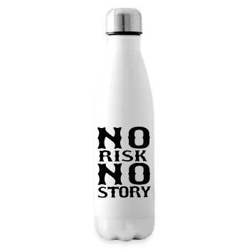 no risk no story - Insulated Water Bottle - white - Right