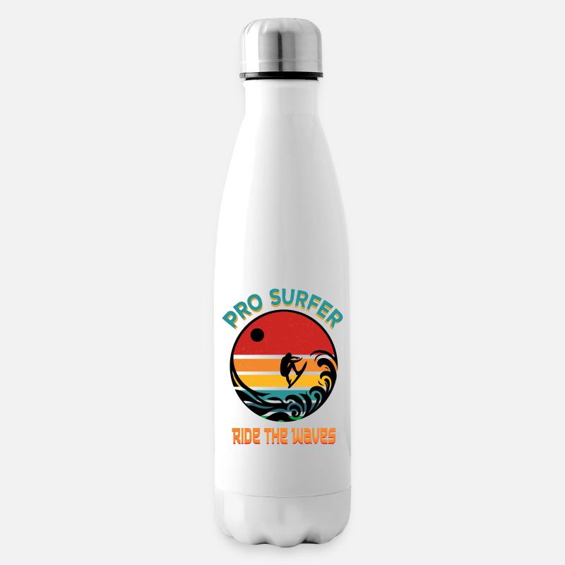 Pro Surfer - Insulated Water Bottle - white