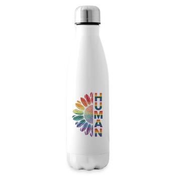 Human: Rainbow of Diversity - Insulated Water Bottle - white - Right