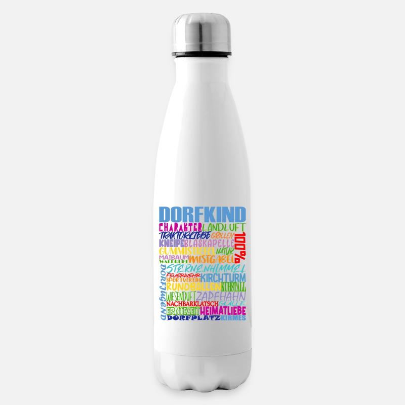 Dorfkind VIBES bunt - Isolierflasche - Weiß