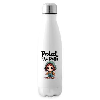 Protect the Dolls - Süße Botschaft - Isolierflasche - Weiß - Rechts