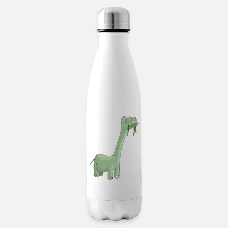 Diplodocus Casual Cartoon - Isolierflasche - Weiß