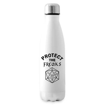 Protect the freaks - Insulated Water Bottle - white - Right