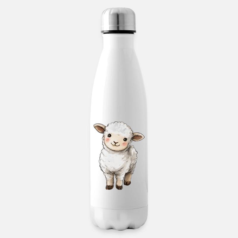 Süßes Baby Schaf - Isolierflasche - Weiß