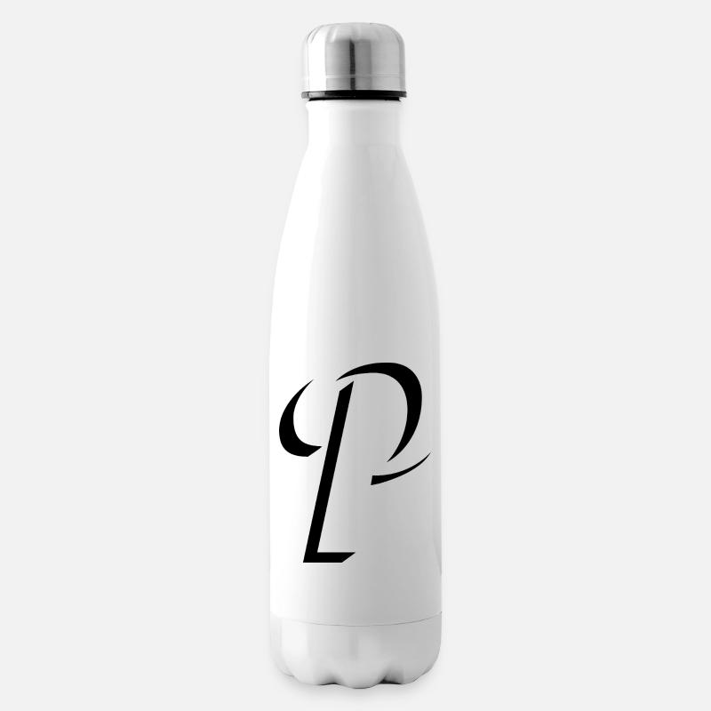 Letter P, Name, der Buchstabe P  - Isolierflasche - Weiß