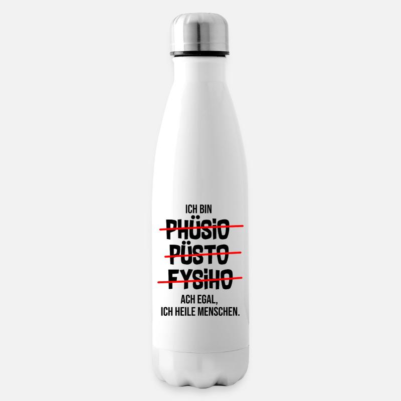 Physiotherapeuten Lustige Beruf Geschenk Spruch  - Isolierflasche - Weiß