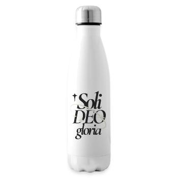 Soli Deo Gloria Typographic Tee - Insulated Water Bottle - white - Right