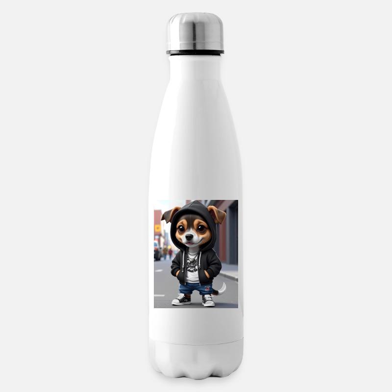 Street Pup Kapuzenpullover - Isolierflasche - Weiß