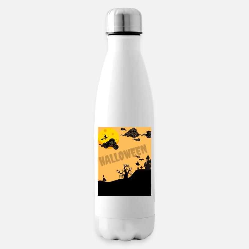 Silhouette d’Halloween par Moon - Bouteille isotherme - blanc