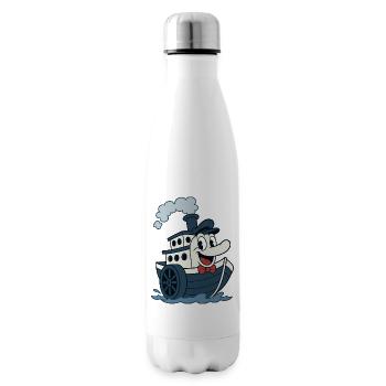 Tolles Vintage-Boot im alten BD-Stil - Isolierflasche - Weiß - Rechts