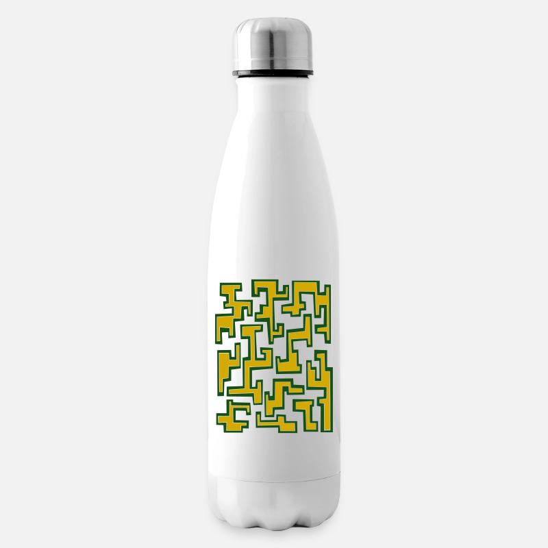 Geometric pattern by Cean - Insulated Water Bottle - white