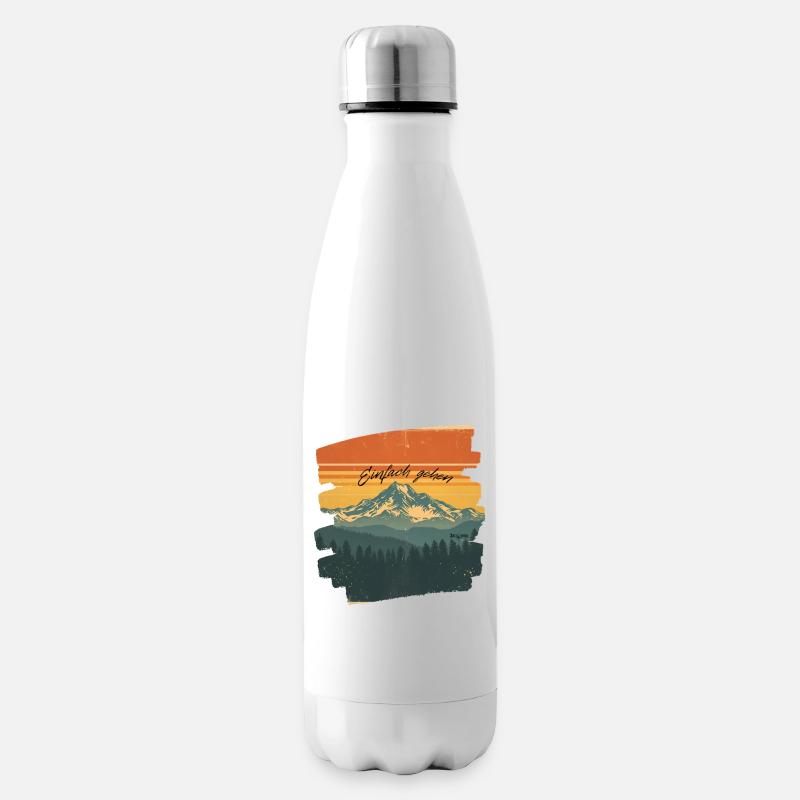 Jacaranda "Just Go" Mountain Landscape - Insulated Water Bottle - white