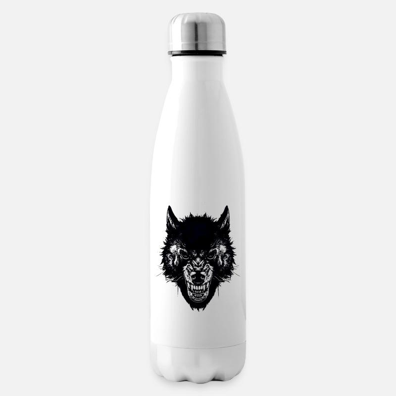 Wolf - Isolierflasche - Weiß