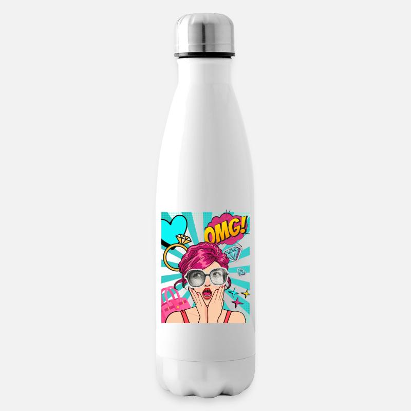 OMG_Pop_Art - Isolierflasche - Weiß