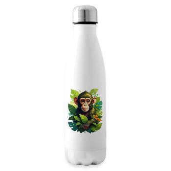 A monkey in the jungle - Insulated Water Bottle - white - Right