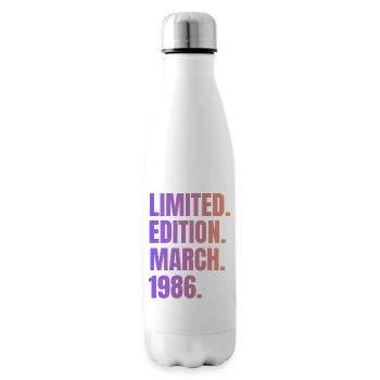 Mars 1986 Année 1986 Retro 1986 Édition limitée - Bouteille isotherme - blanc - Droite