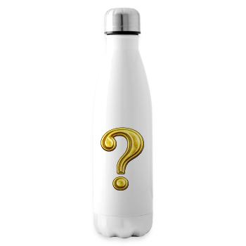 Conception du point d’interrogation doré - Bouteille isotherme - blanc - Droite