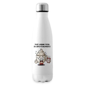 Tasse matinale anxieuse avec alarme - Bouteille isotherme - blanc - Droite