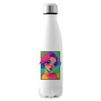 Glam Girl Portrait - Insulated Water Bottle - white - Right