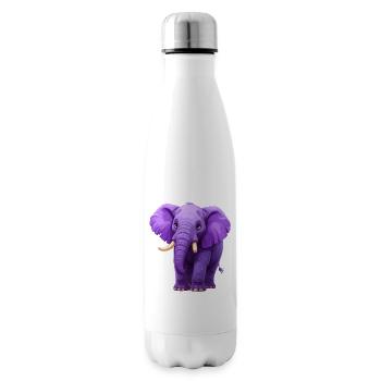 purple elephant - Insulated Water Bottle - white - Right