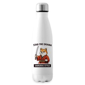 Samurai Shiba: Stab the Drama - Isolierflasche - Weiß - Rechts