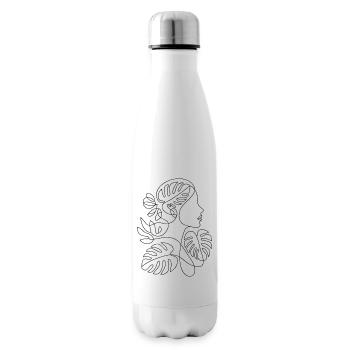 Art en ligne botanique : Profil féminin - Bouteille isotherme - blanc - Droite