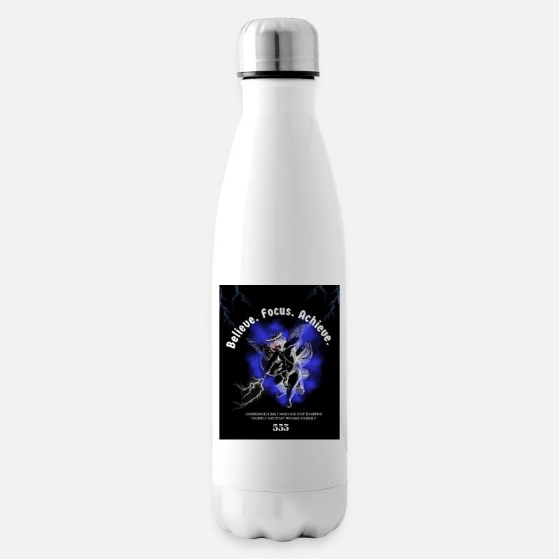 Back_andWhite_IllustrationT-HemdGlaubInSich Selbst - Isolierflasche - Weiß