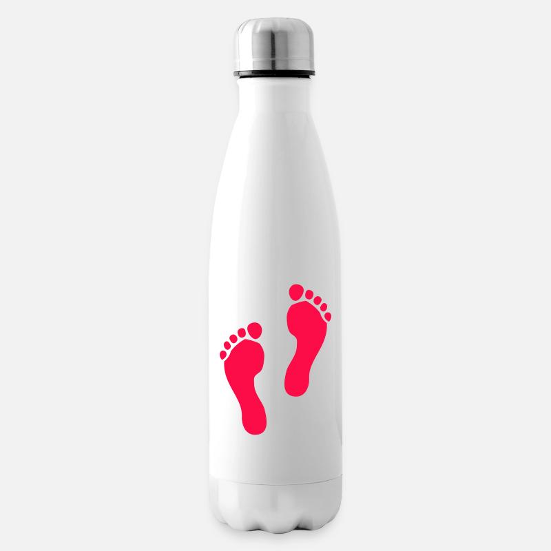 Empreintes de Pas - Bouteille isotherme - blanc