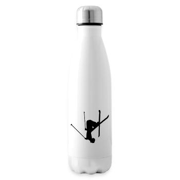 skiier winter sport - Insulated Water Bottle - white - Right