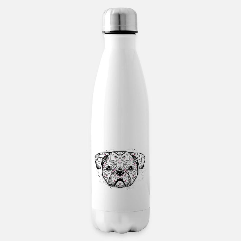 Welpe Sugar Skull - Isolierflasche - Weiß