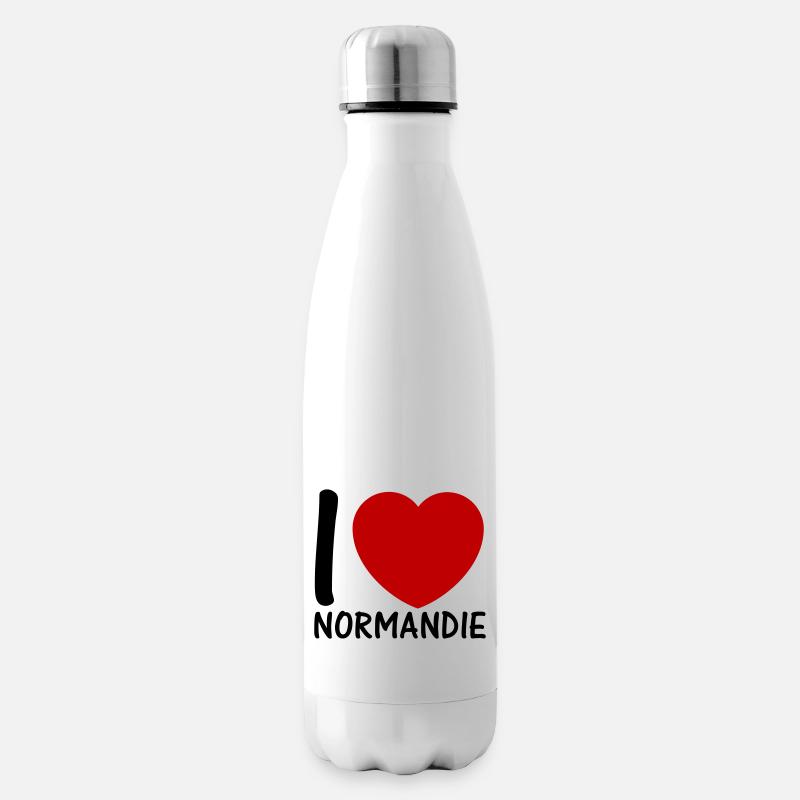 i love Normandy 2c - Insulated Water Bottle - white