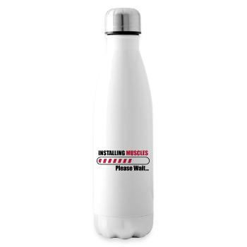 Installing muscles Bodybuilding gym fitness - Isolierflasche - Weiß - Rechts