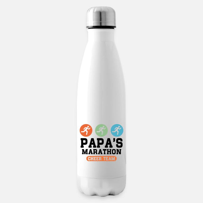 Papas Marathon Cheer Team - Bouteille isotherme - blanc