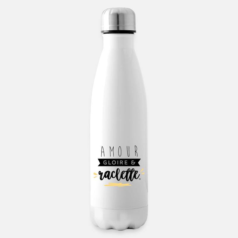 Amour, gloire & raclette - Bouteille isotherme - blanc