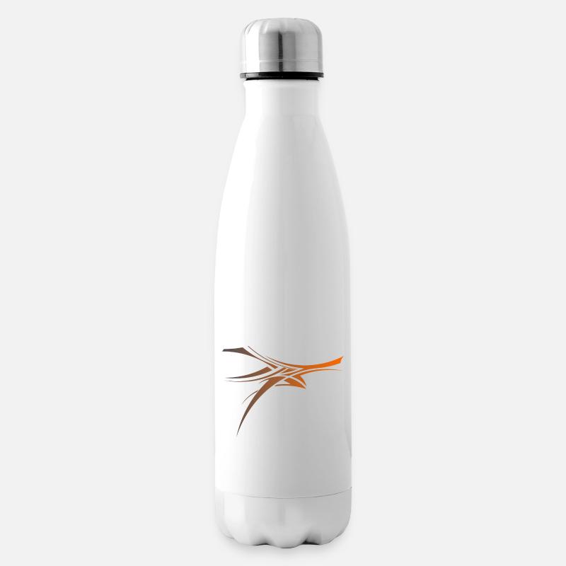 TeeCust n°5 orange - Bouteille isotherme - blanc