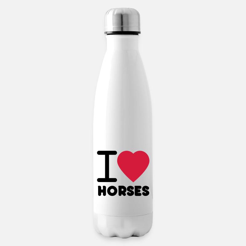 J'aime les chevaux - Bouteille isotherme - blanc