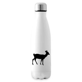 Reh silhouette - Isolierflasche - Weiß - Rechts