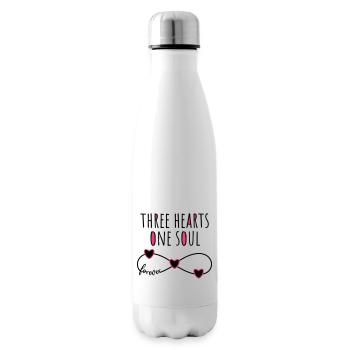 3 Herzen Seele Infinity forever für drei Freunde - Isolierflasche - Weiß - Rechts