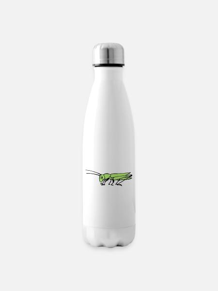 Heuschrecke - Isolierflasche - Weiß