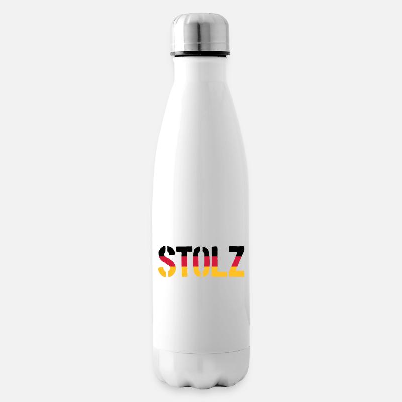 Stolz, Proud Germany Flag, Proud to be German - Isolierflasche - Weiß