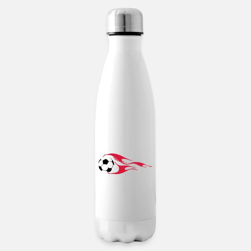 Fußball - Isolierflasche - Weiß