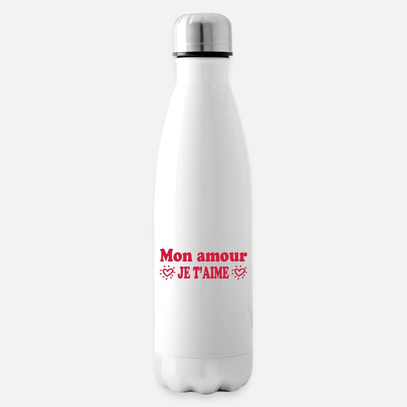 Mon amour je t'aime - Isolierflasche - Weiß