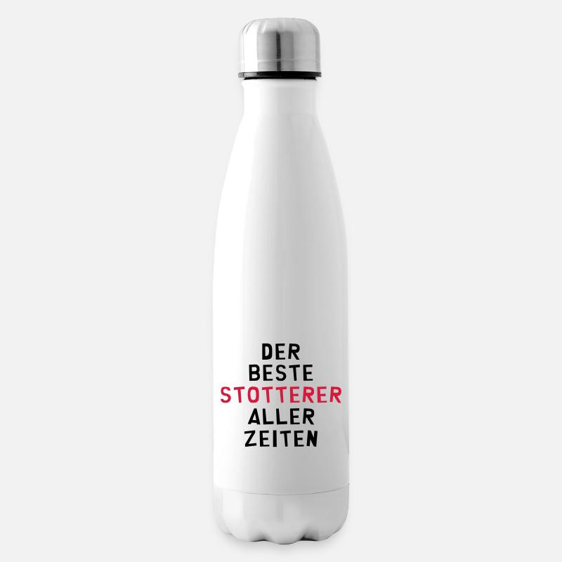 Stotterer Stotterin Stottern Stammeln Schwätzer - Isolierflasche - Weiß